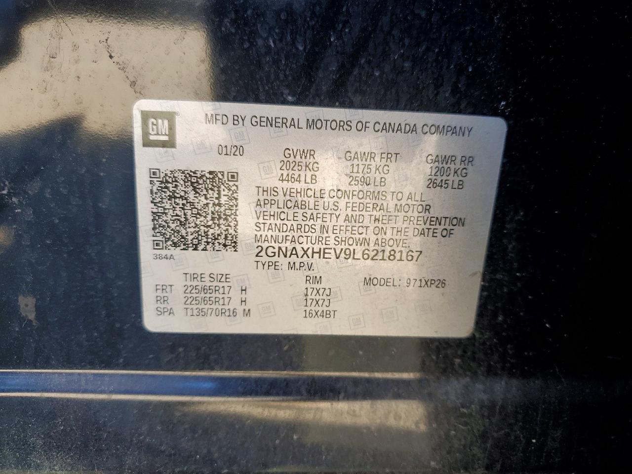 2020 CHEVROLET EQUINOX LS photo 12