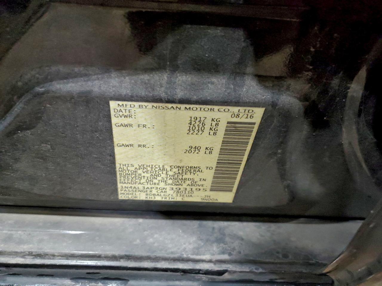 2016 NISSAN ALTIMA 2.5 photo 12