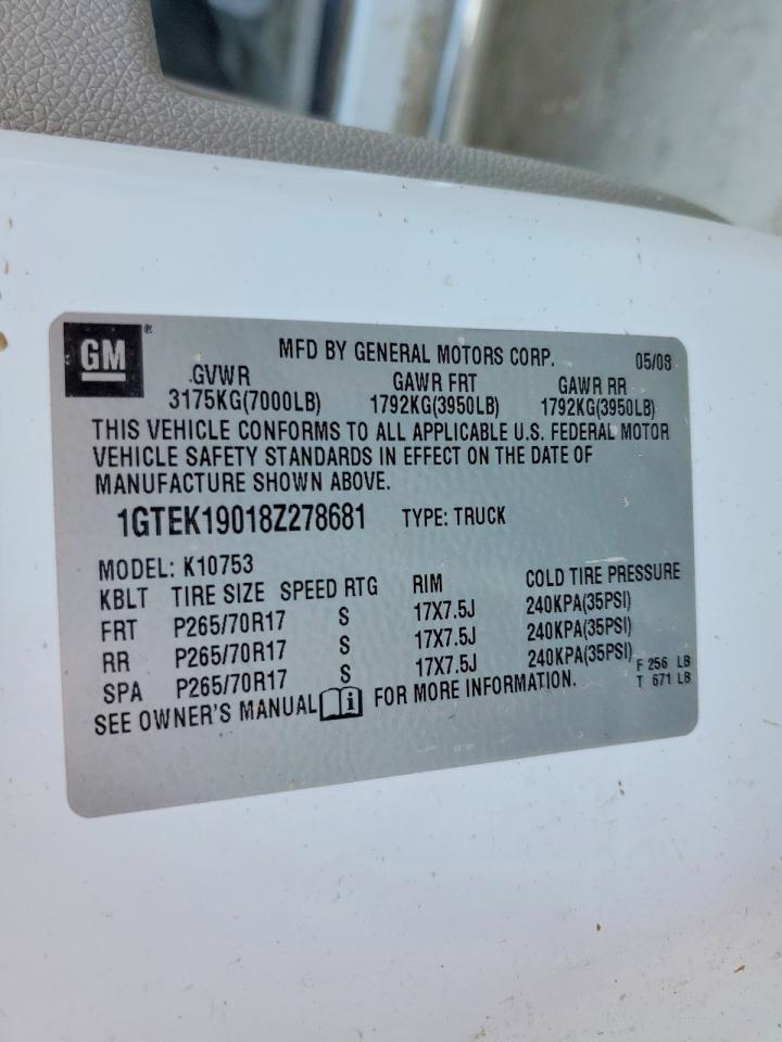 2008 GMC SIERRA K1500 photo 12