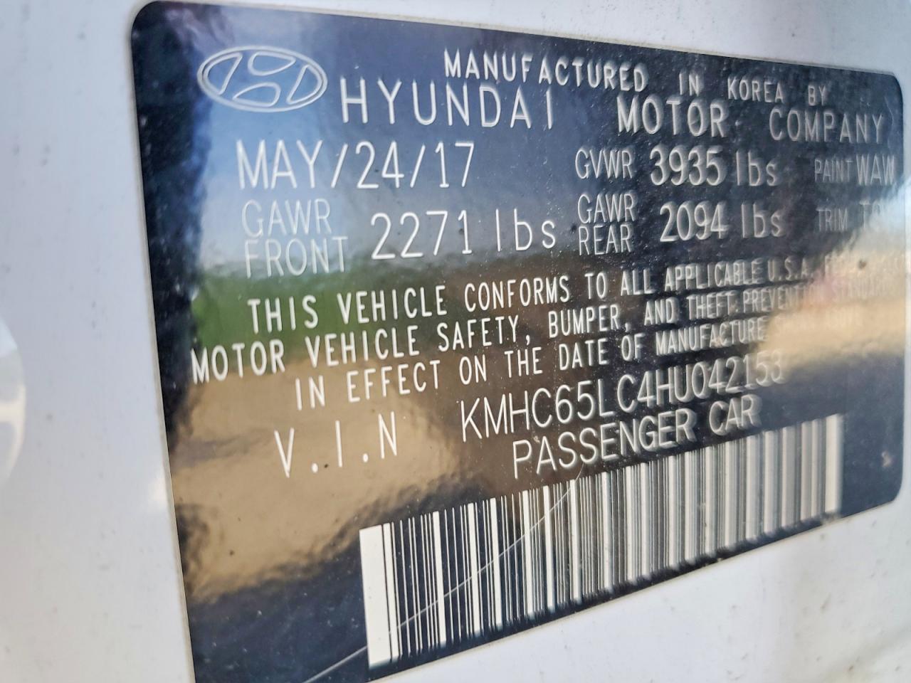 2017 HYUNDAI IONIQ BLUE photo 12