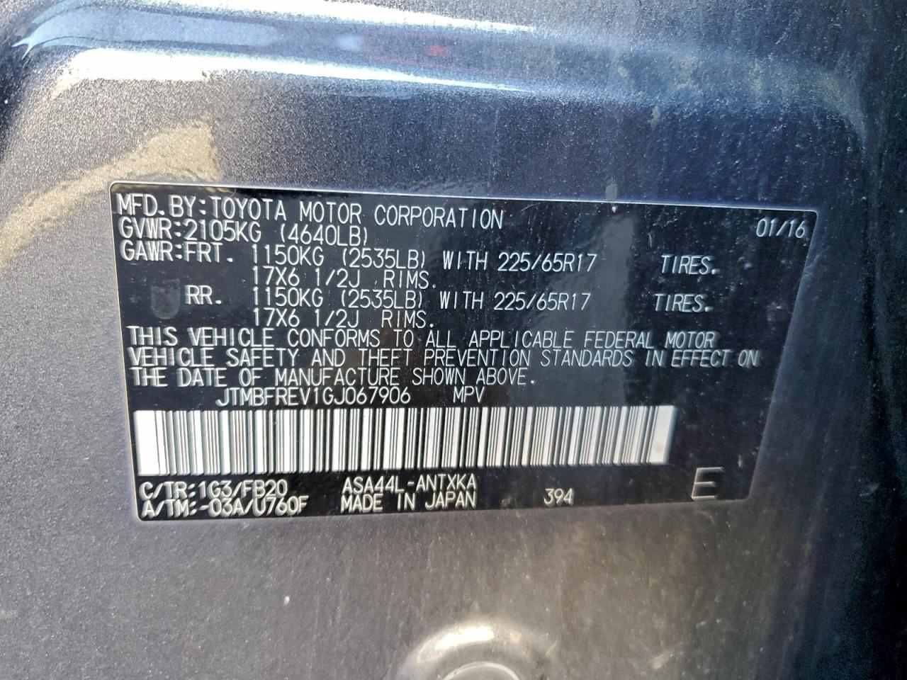 2016 TOYOTA RAV4 LE photo 13
