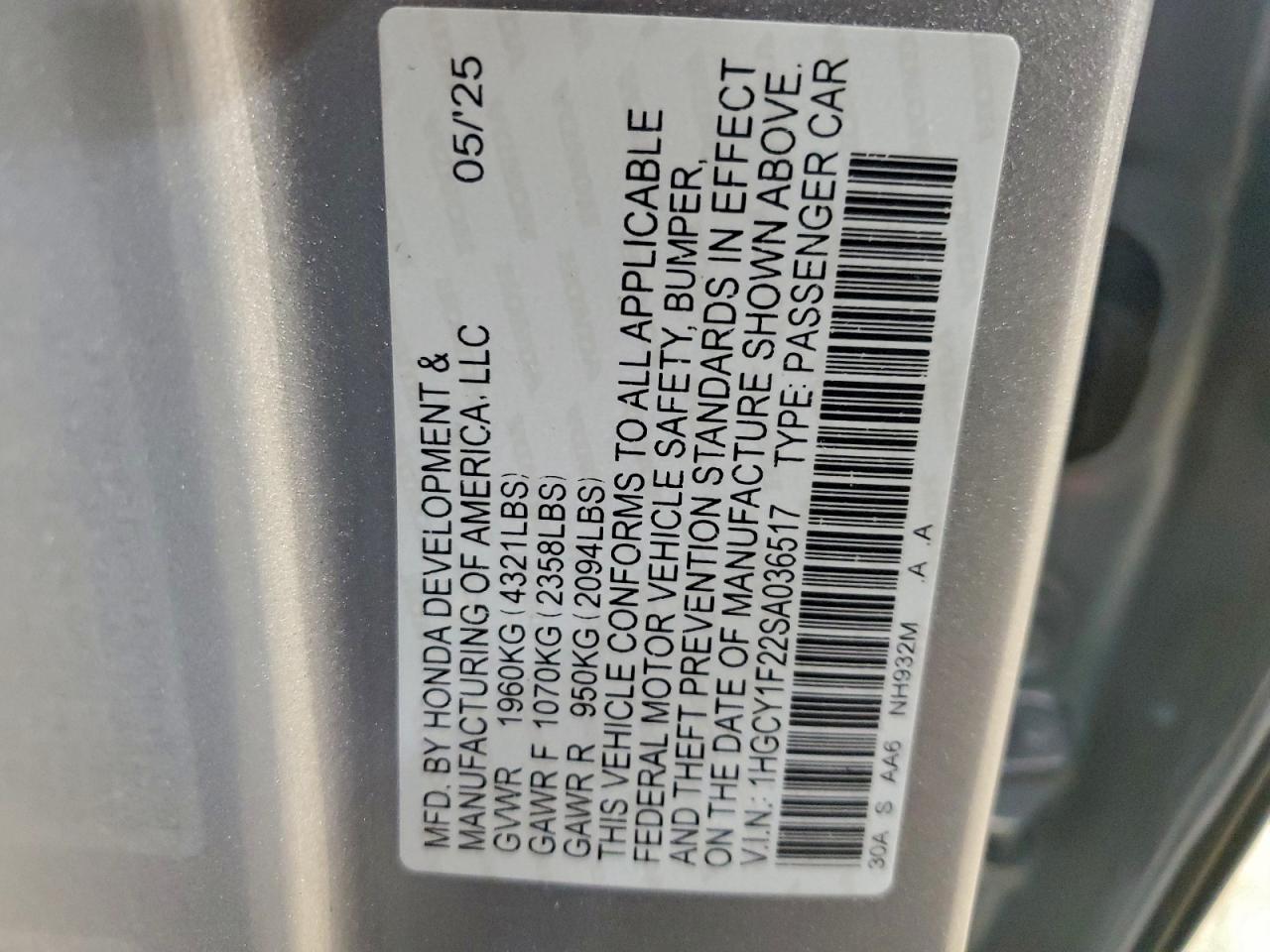 2025 HONDA ACCORD LX photo 12