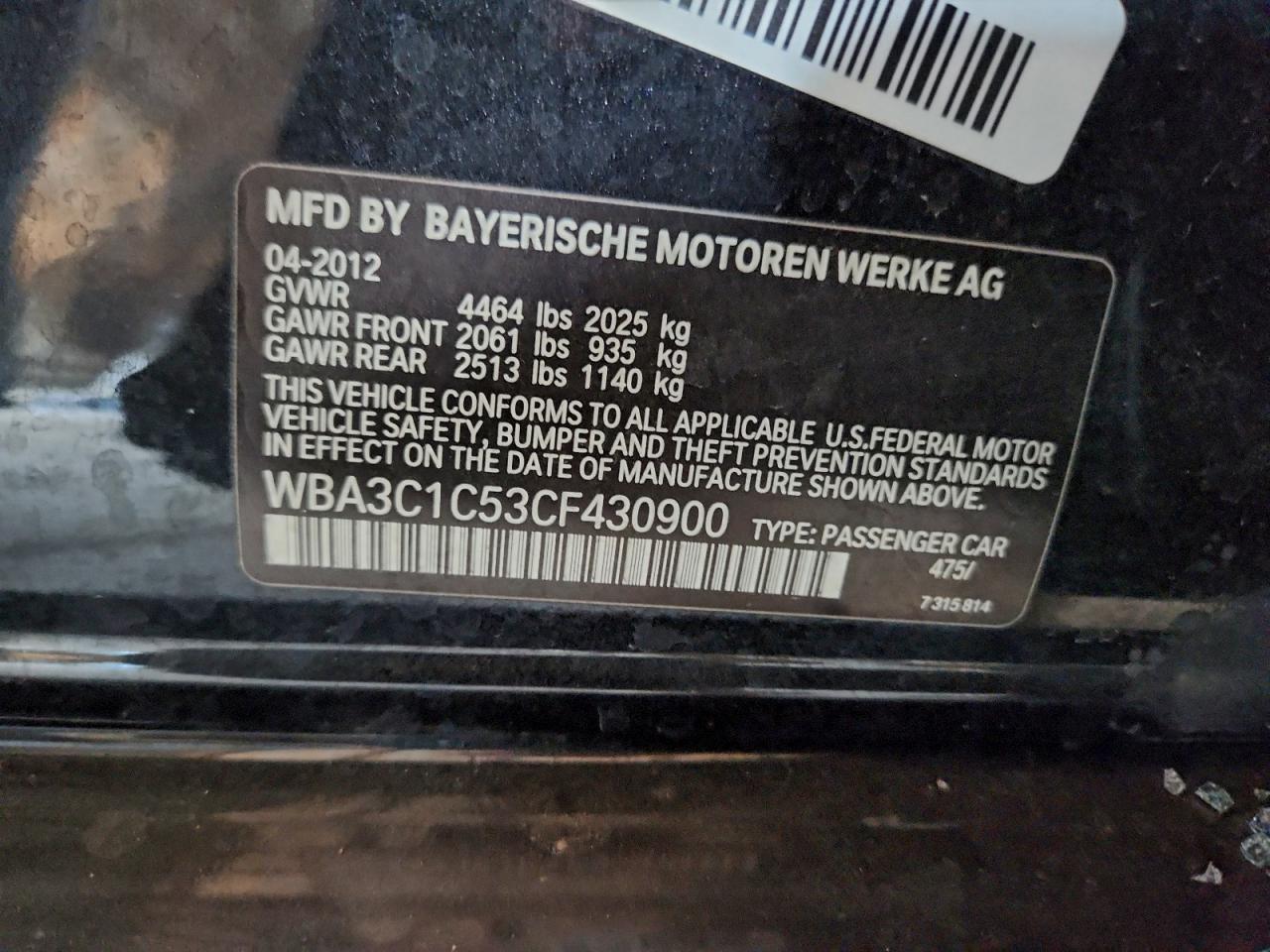 2012 BMW 328 I SULEV photo 12