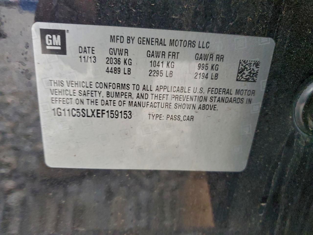 2014 CHEVROLET MALIBU 1LT photo 12