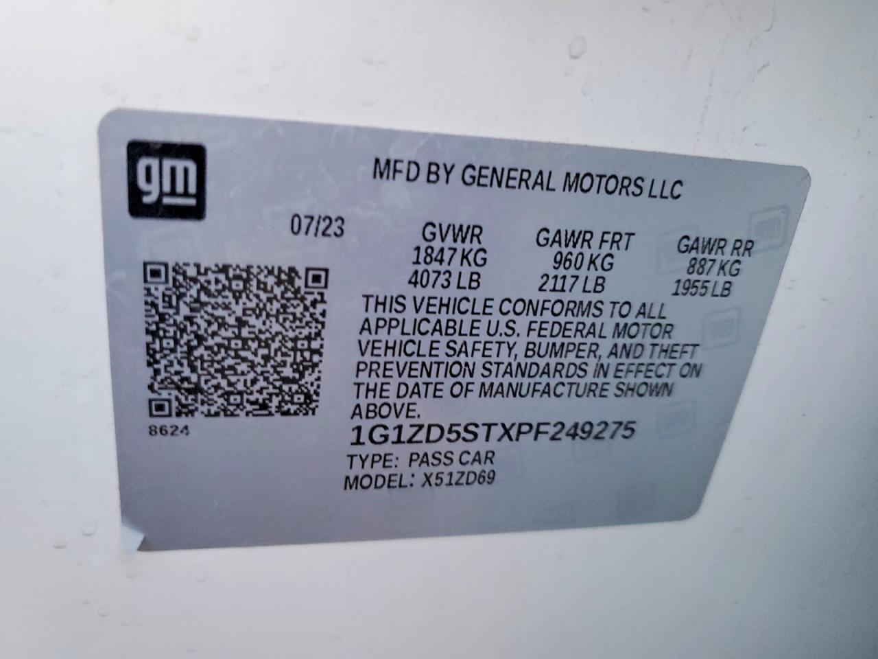 2023 CHEVROLET MALIBU LT photo 12