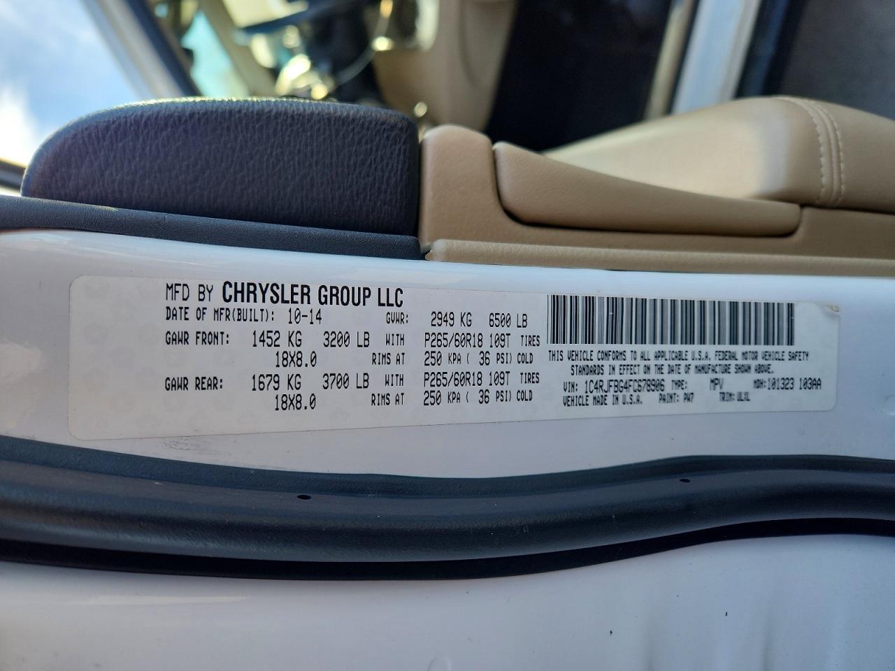 2015 JEEP GRAND CHEROKEE LIMITED photo 13