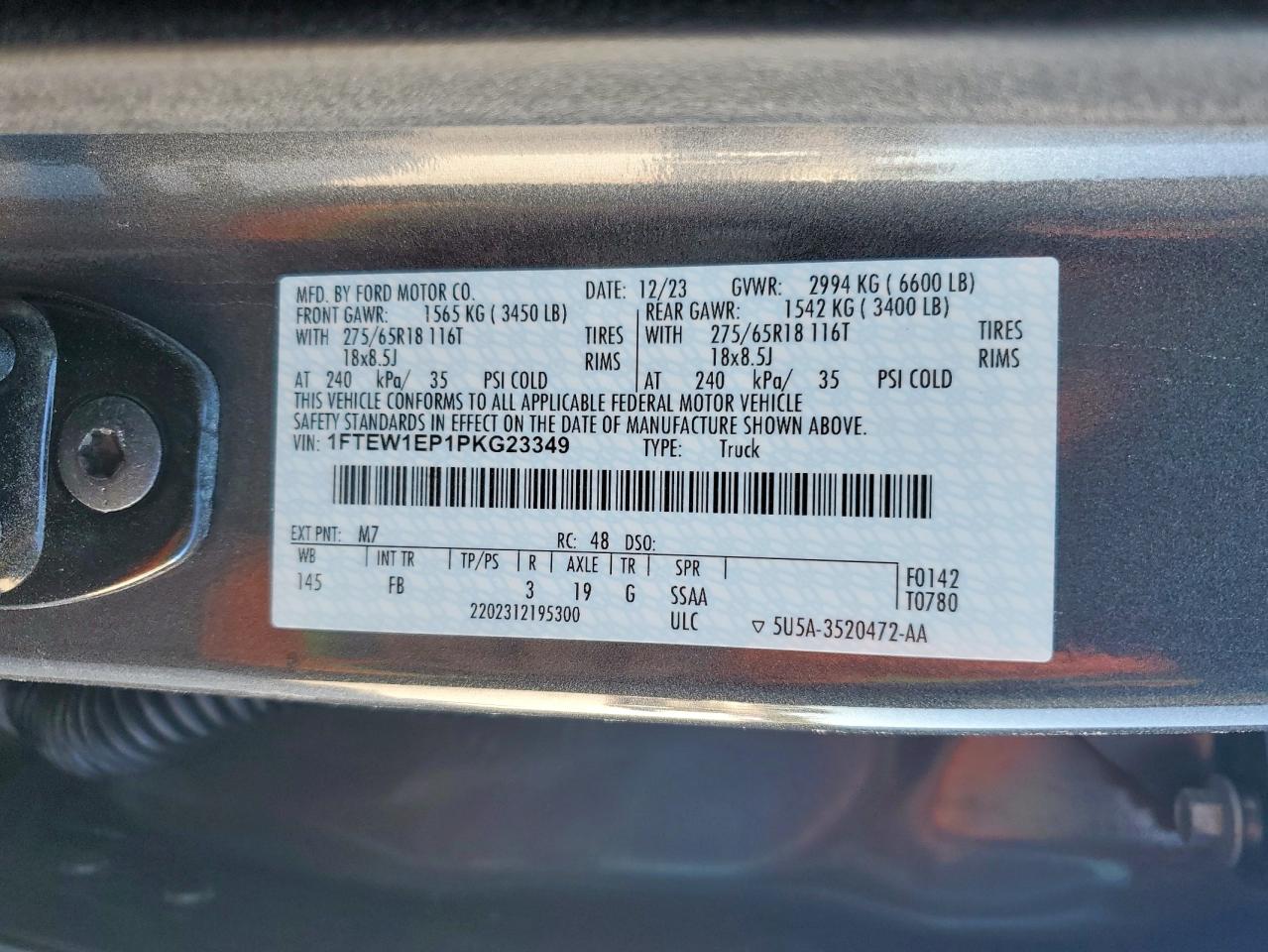 2023 FORD F150 SUPERCREW photo 12