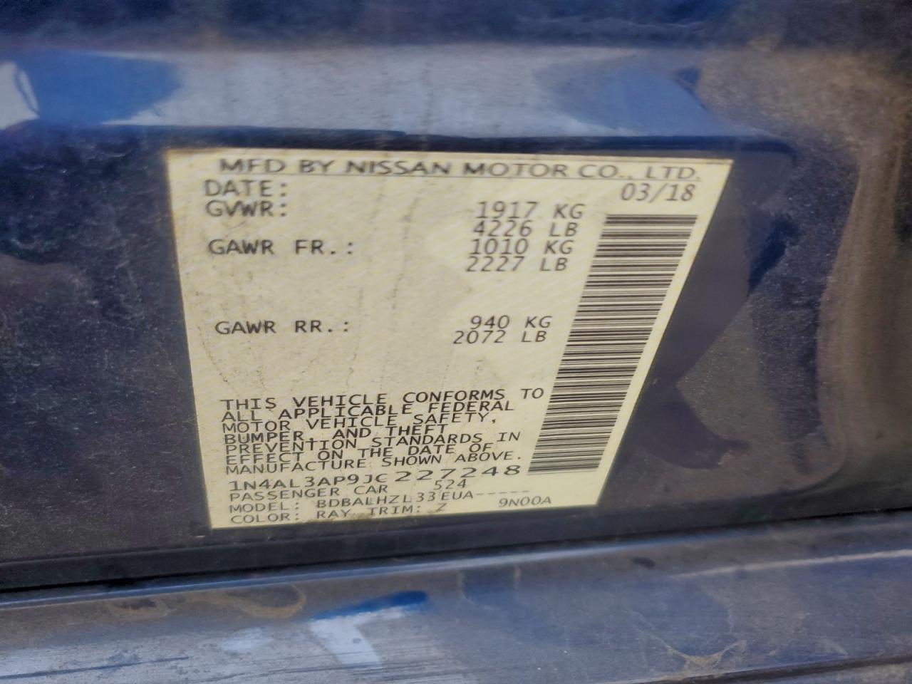 2018 NISSAN ALTIMA photo 23