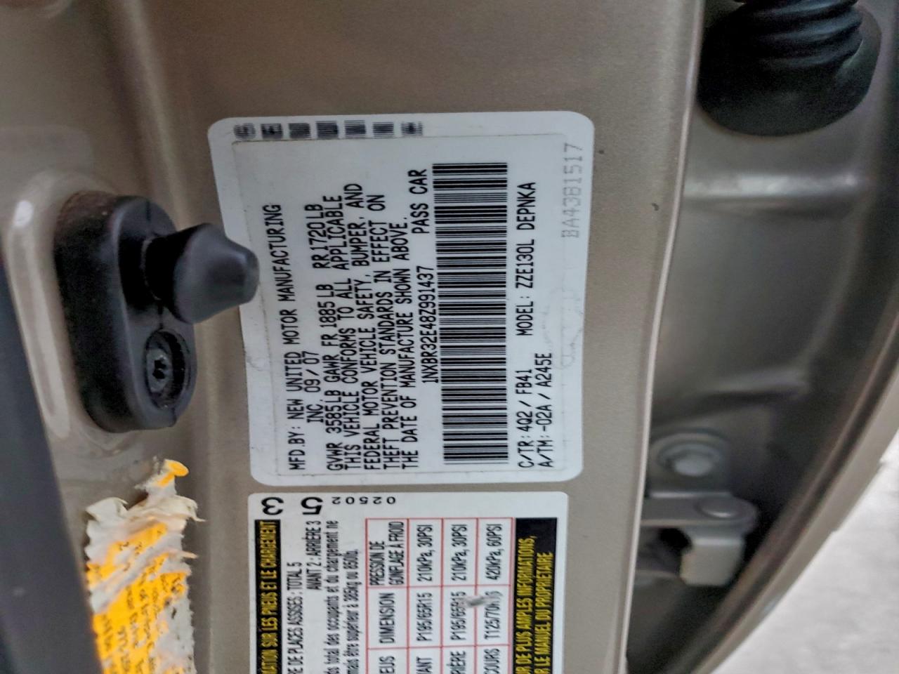 2008 TOYOTA COROLLA CE photo 23