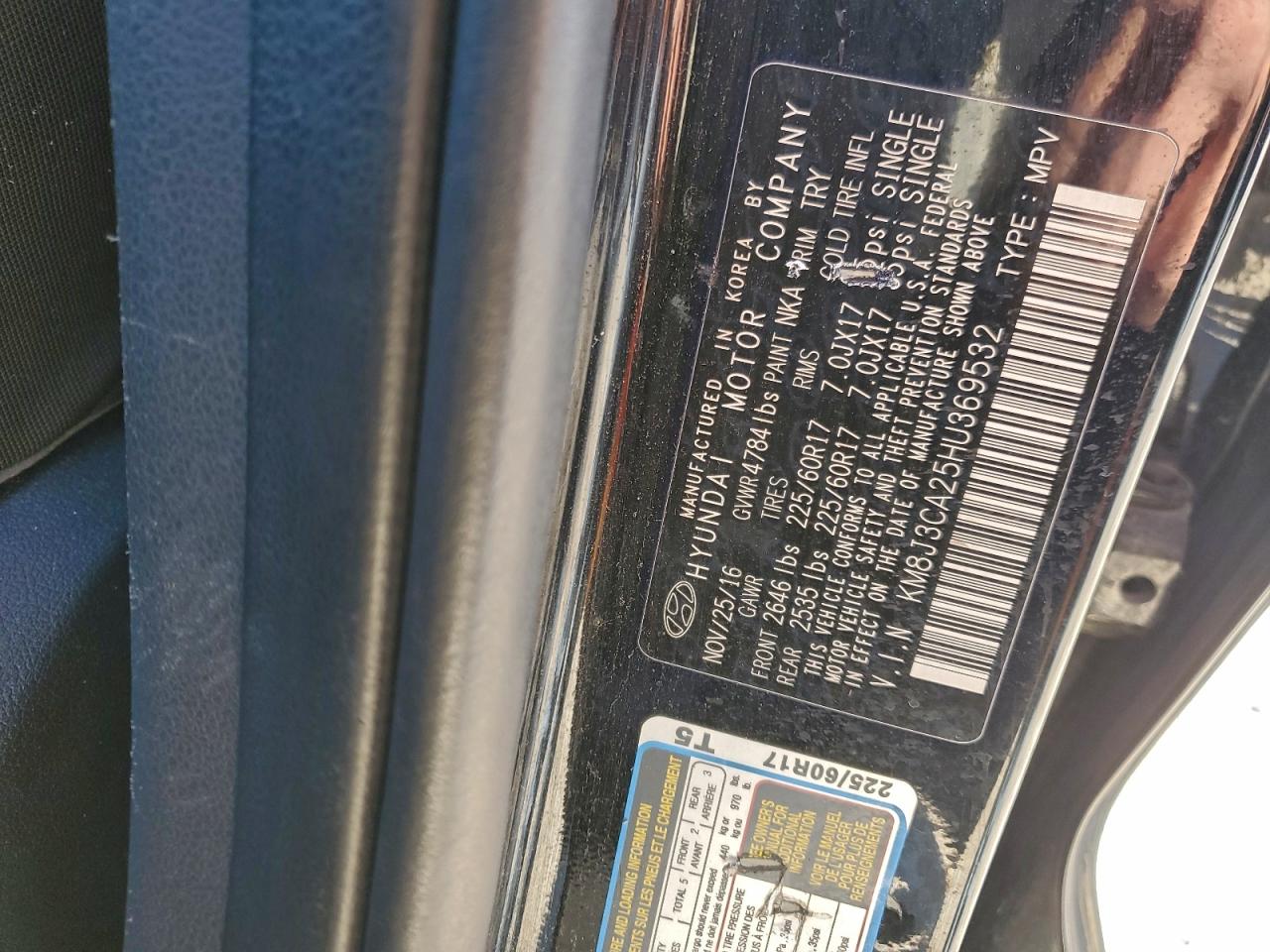 2017 HYUNDAI TUCSON photo 53