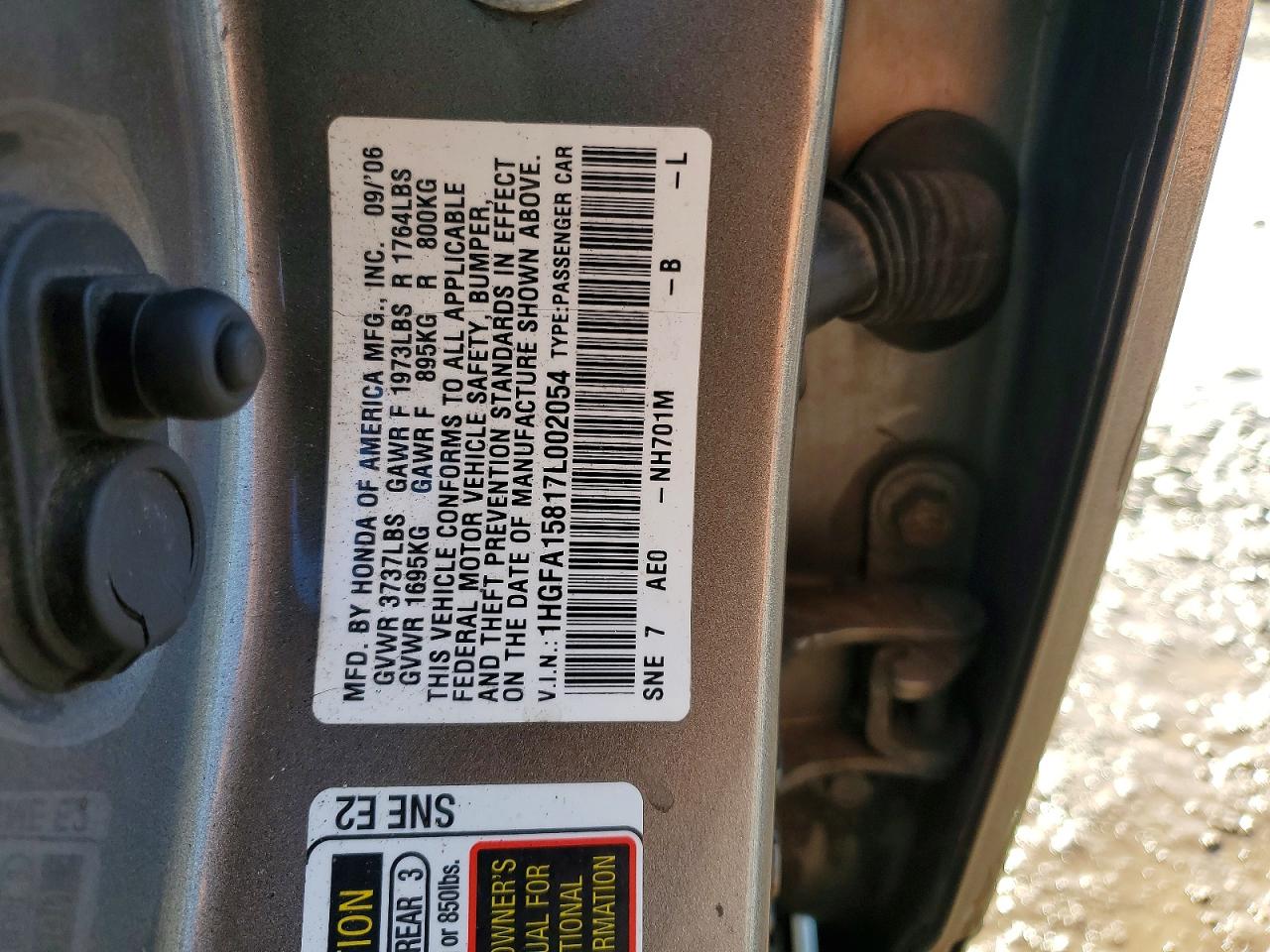 2007 HONDA CIVIC EX photo 12