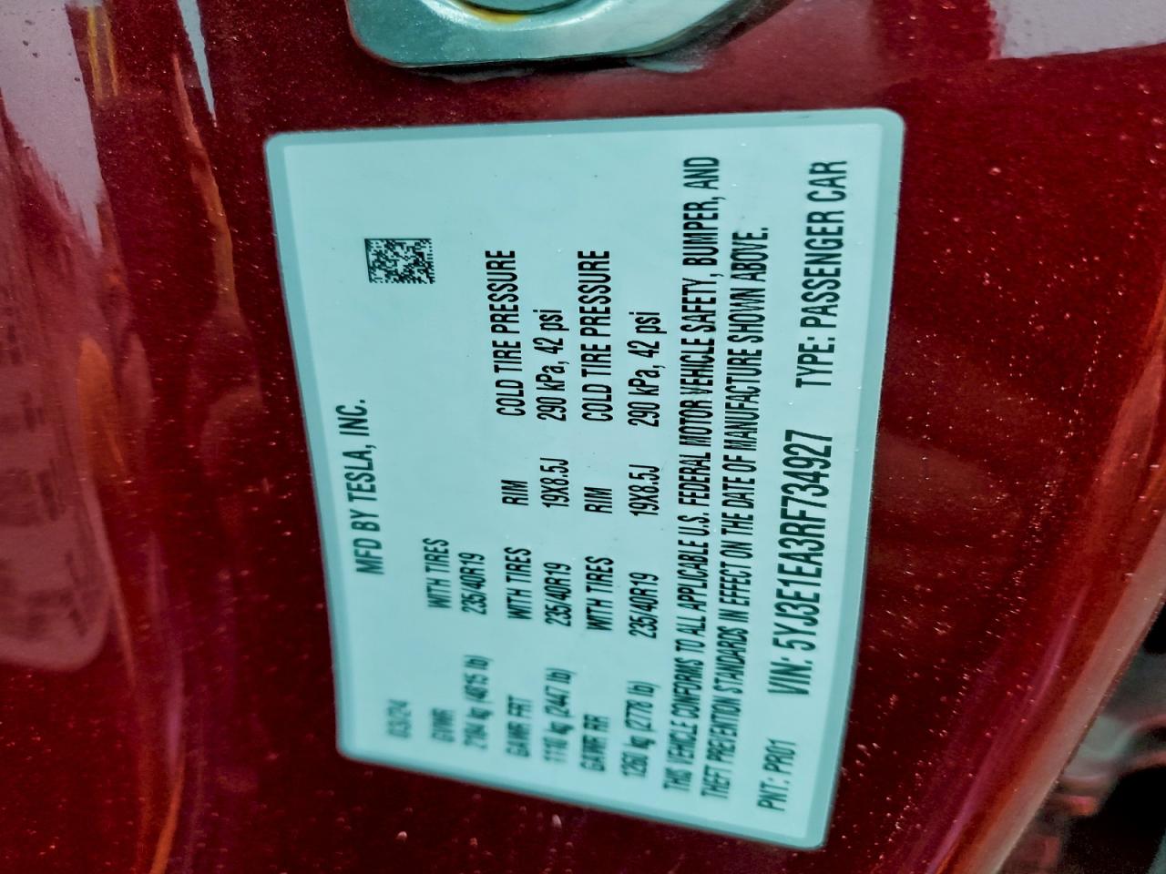 2024 TESLA MODEL 3 photo 12
