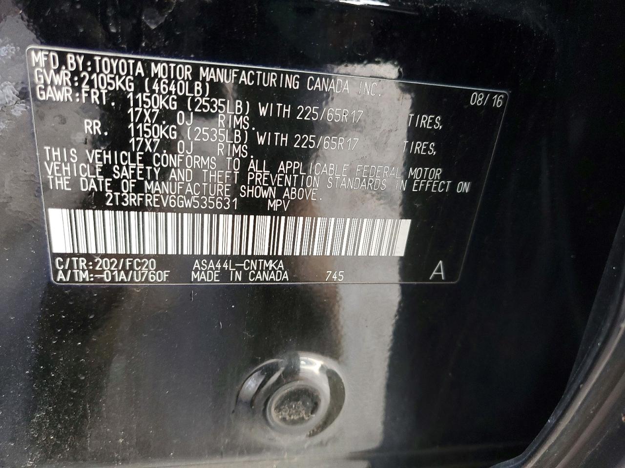 2016 TOYOTA RAV4 XLE photo 13