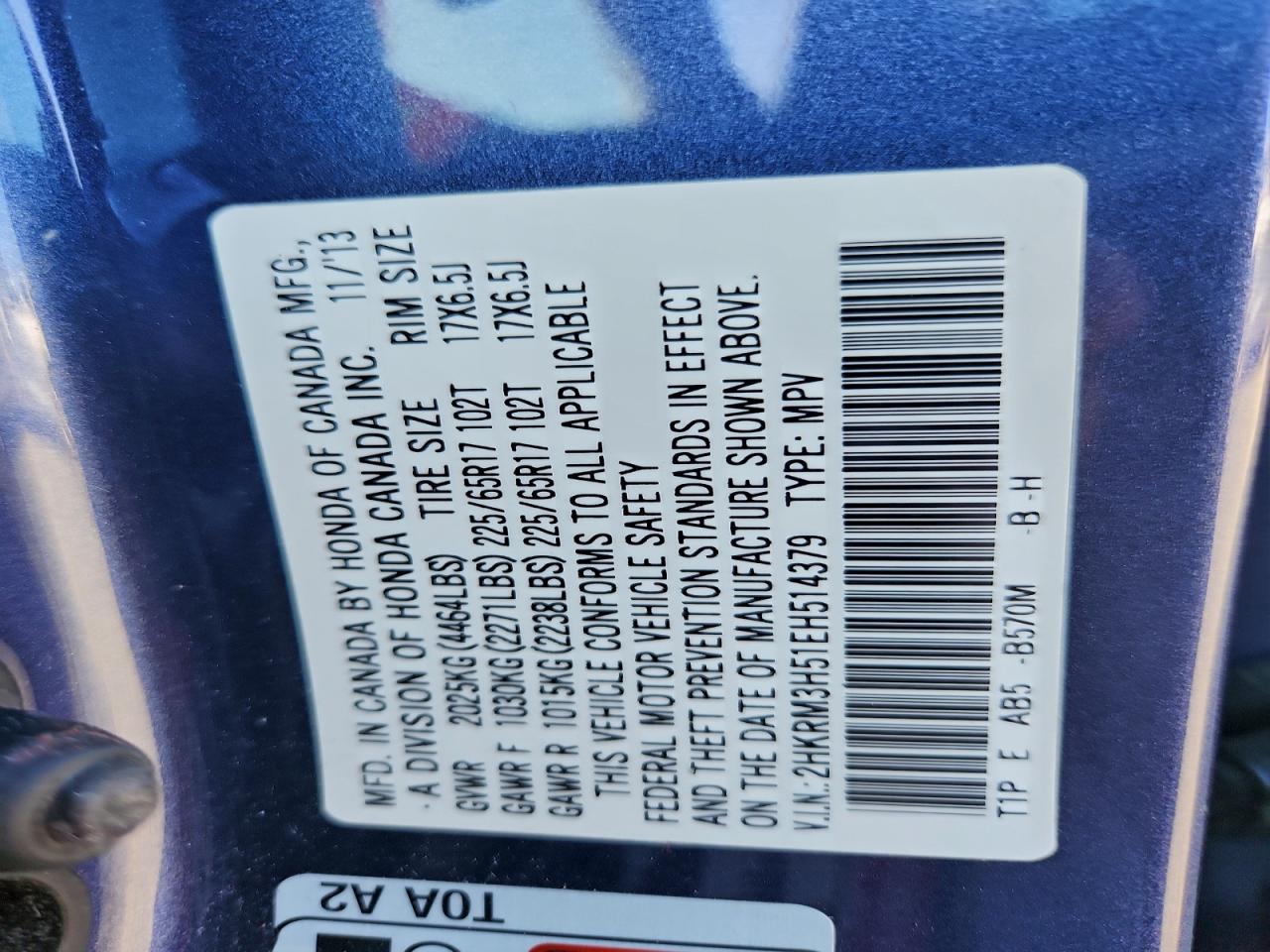 2014 HONDA CR-V EX photo 49