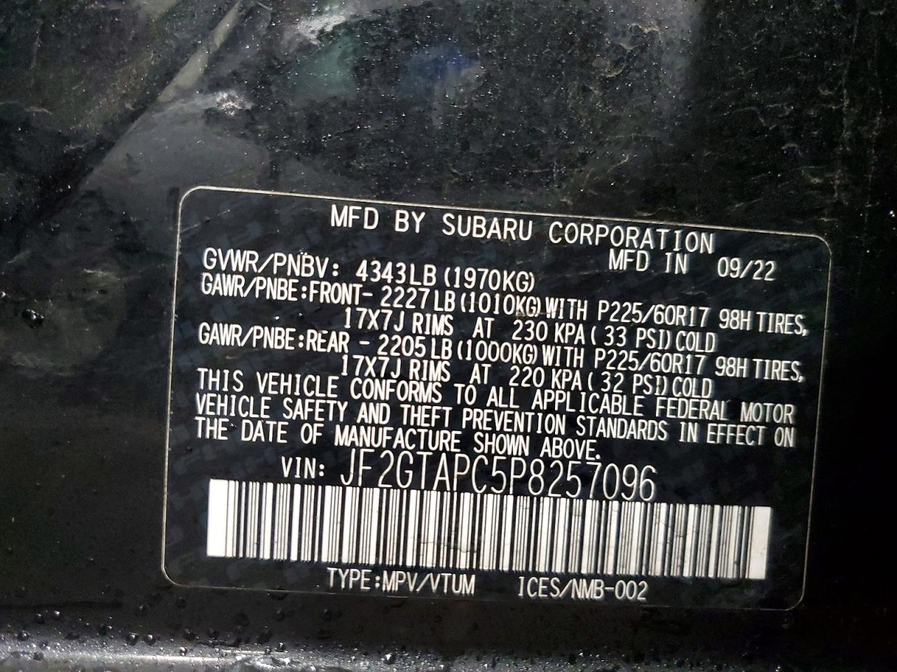 2023 SUBARU CROSSTREK PREMIUM photo 13