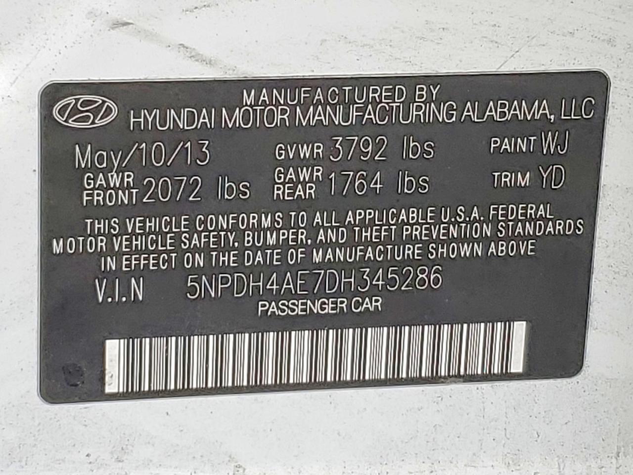 2013 HYUNDAI ELANTRA GLS photo 23