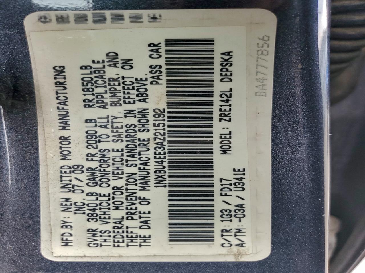 2010 TOYOTA COROLLA BASE photo 12
