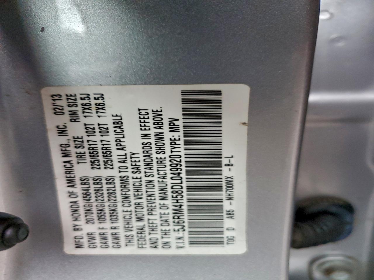 2013 HONDA CR-V EX photo 13