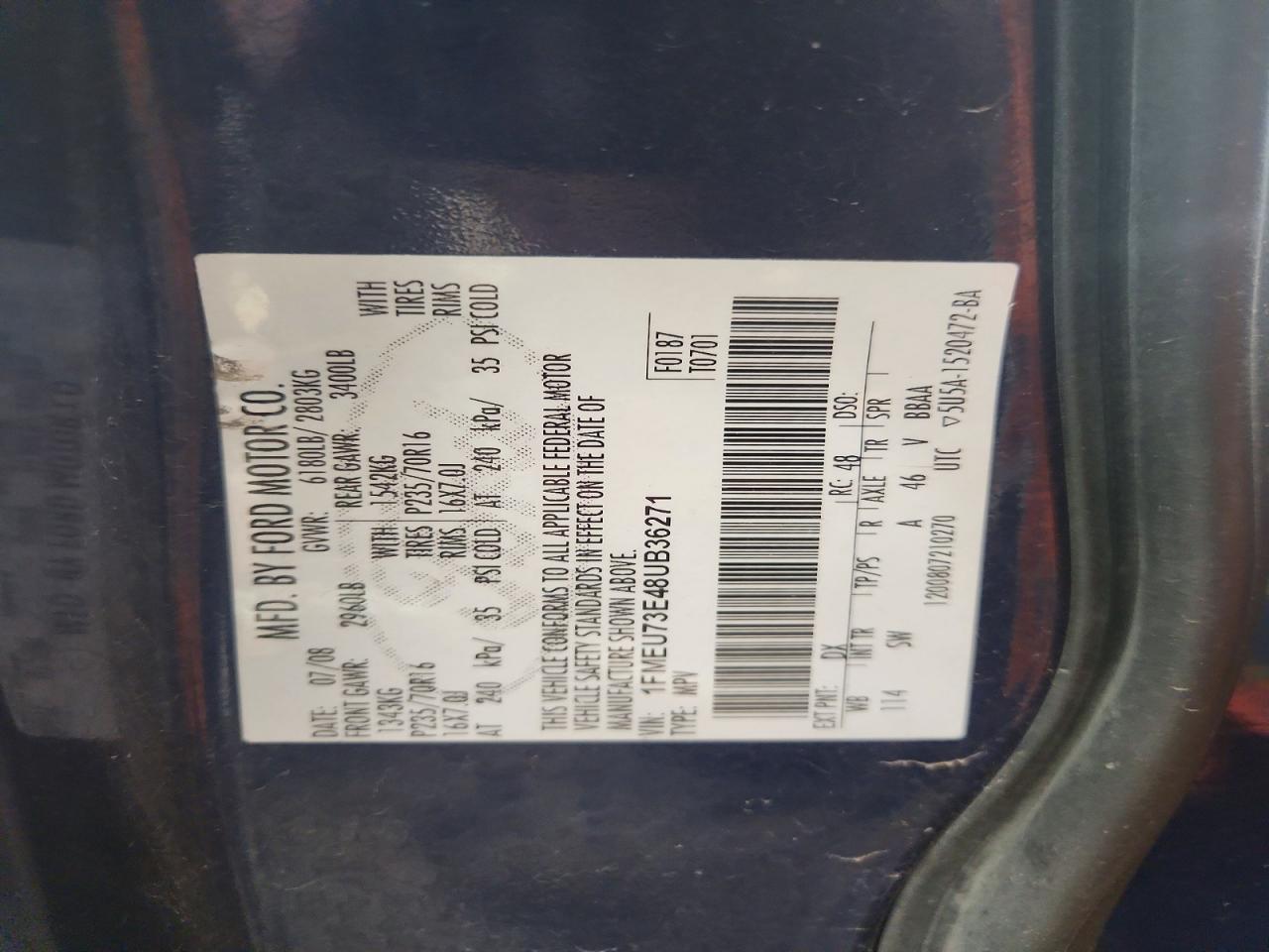 2008 FORD EXPLORER XLT photo 25
