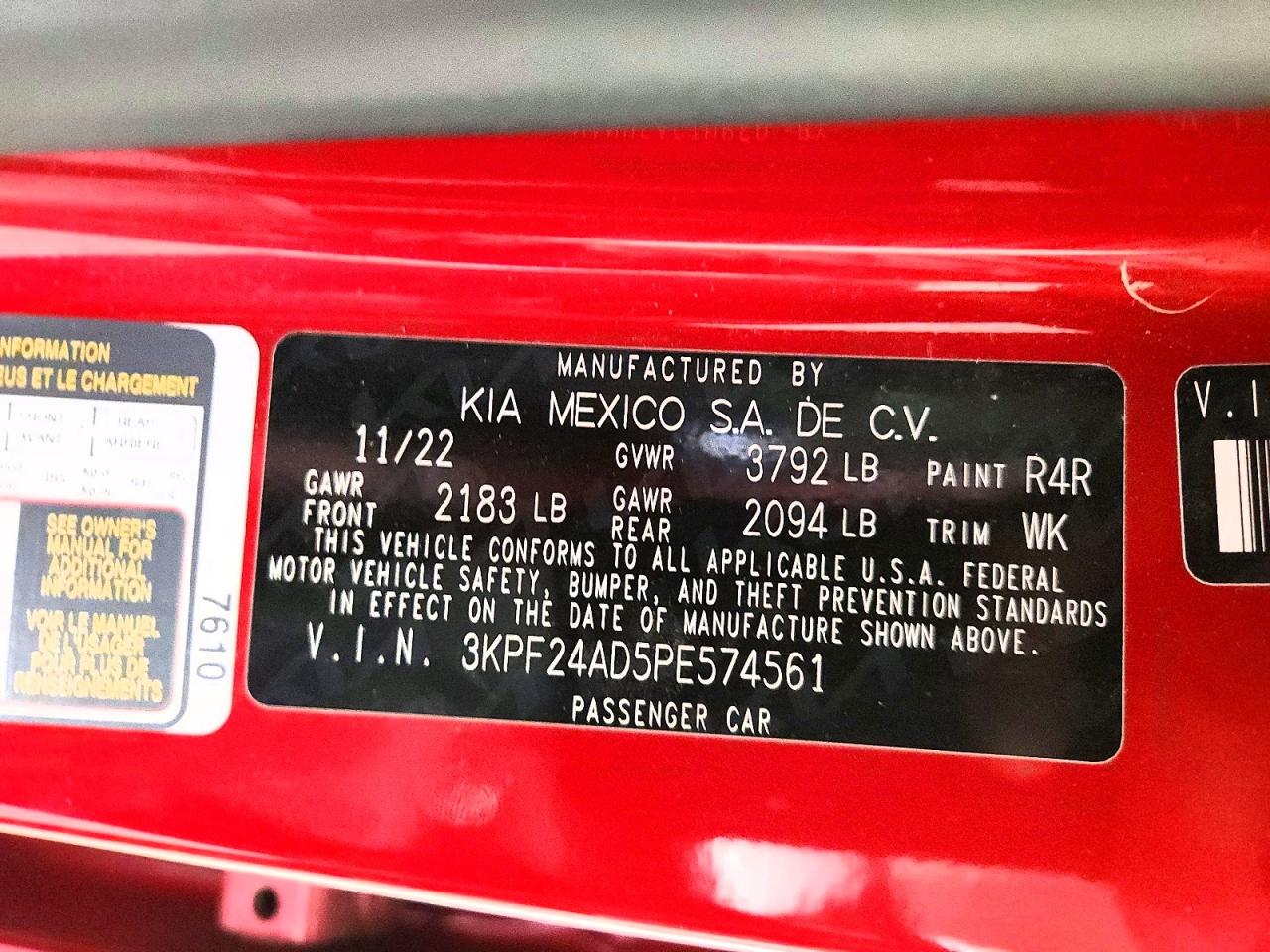 2023 KIA FORTE LX photo 13
