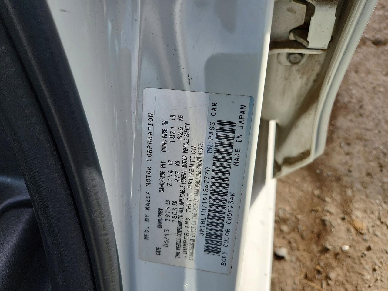 2013 MAZDA 3 I photo 34