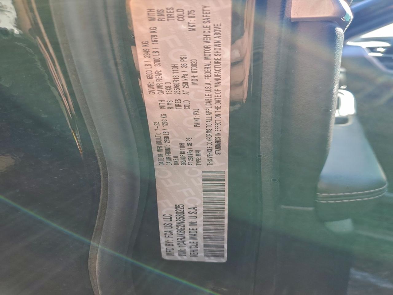 2022 JEEP GRAND CHEROKEE L LIMITED photo 13