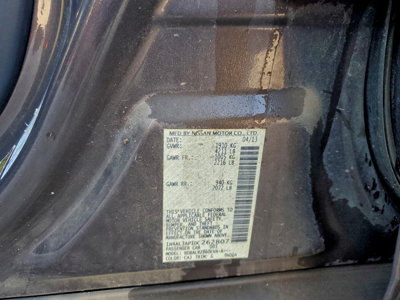 2013 NISSAN ALTIMA 2.5 photo 12