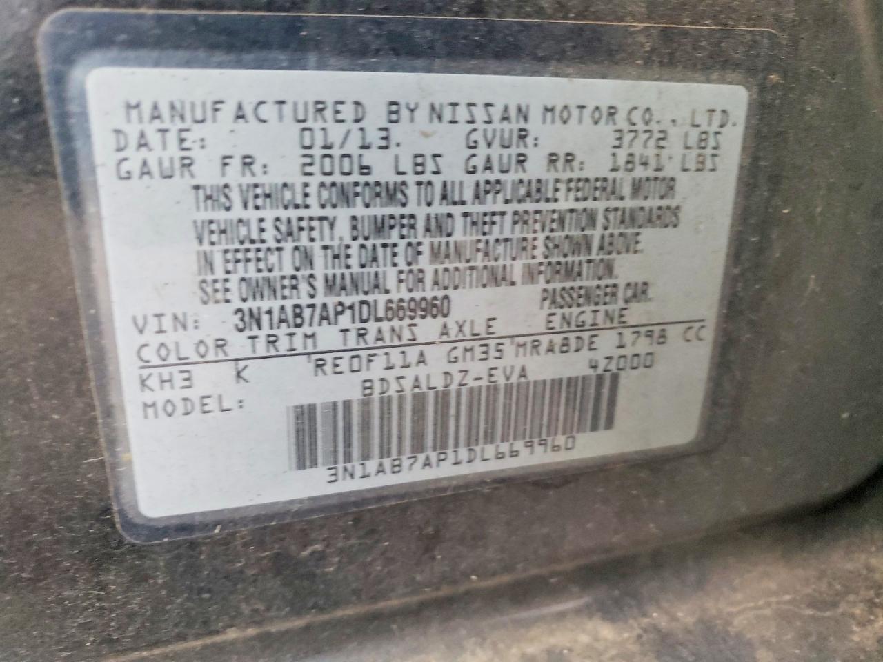 2013 NISSAN SENTRA S photo 34