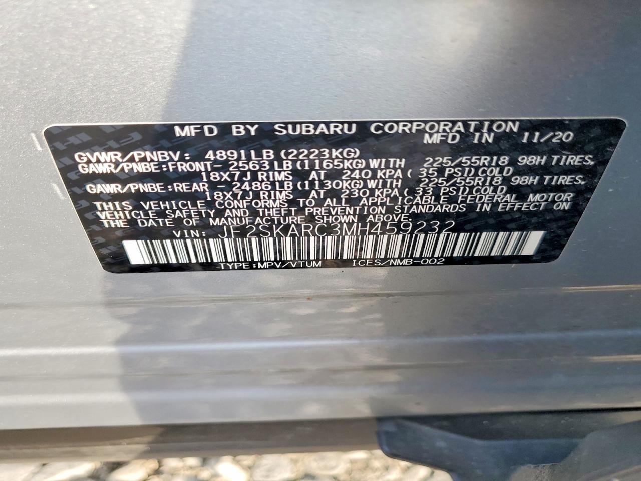 2021 SUBARU FORESTER SPORT photo 13
