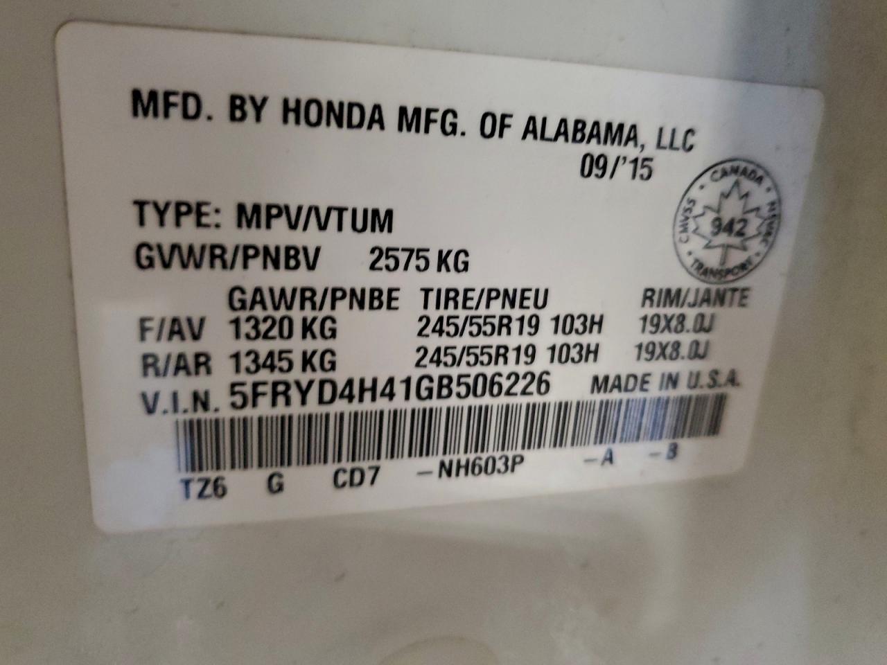 2016 ACURA MDX TECHNOLOGY photo 13