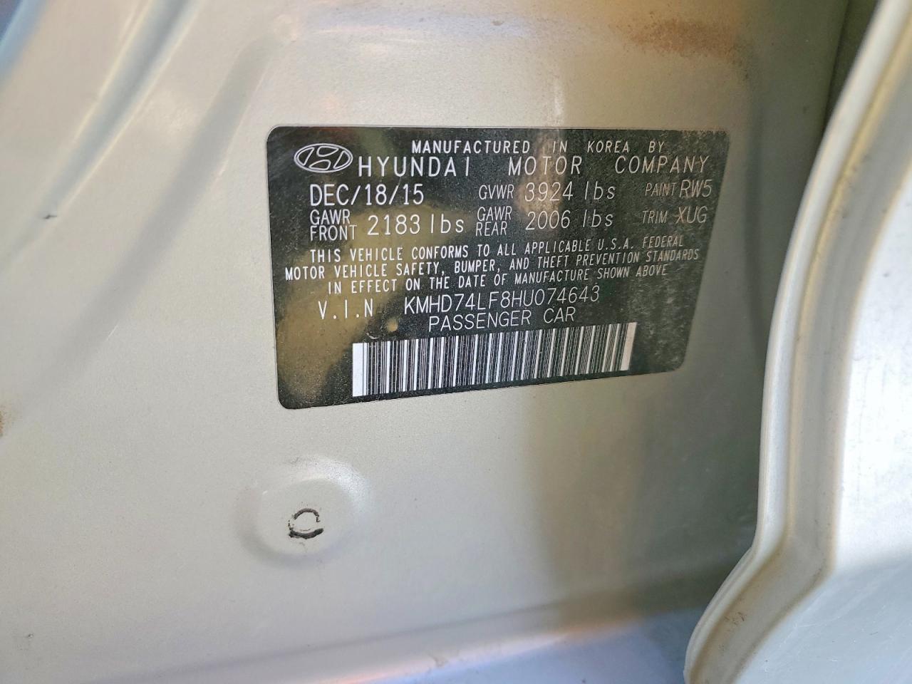 2017 HYUNDAI ELANTRA SE photo 13