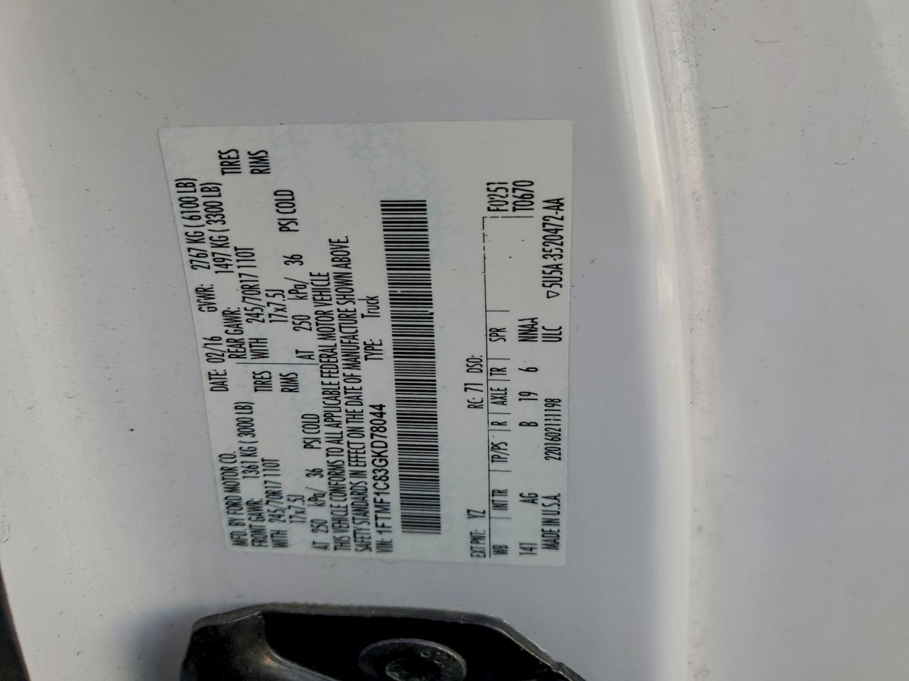 2016 FORD F150 photo 23