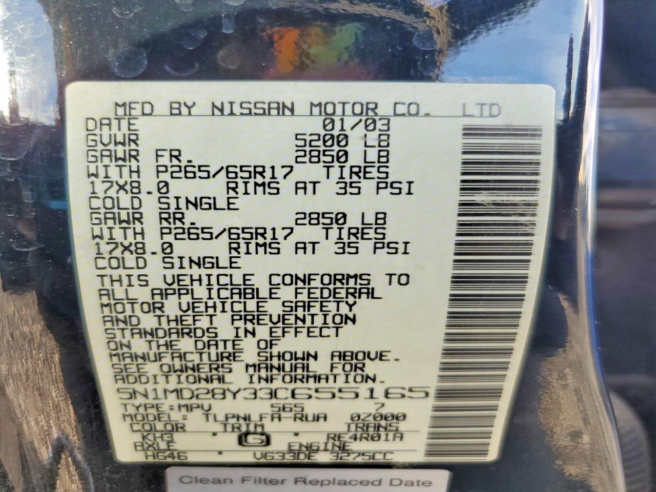 2003 NISSAN XTERRA SE photo 13