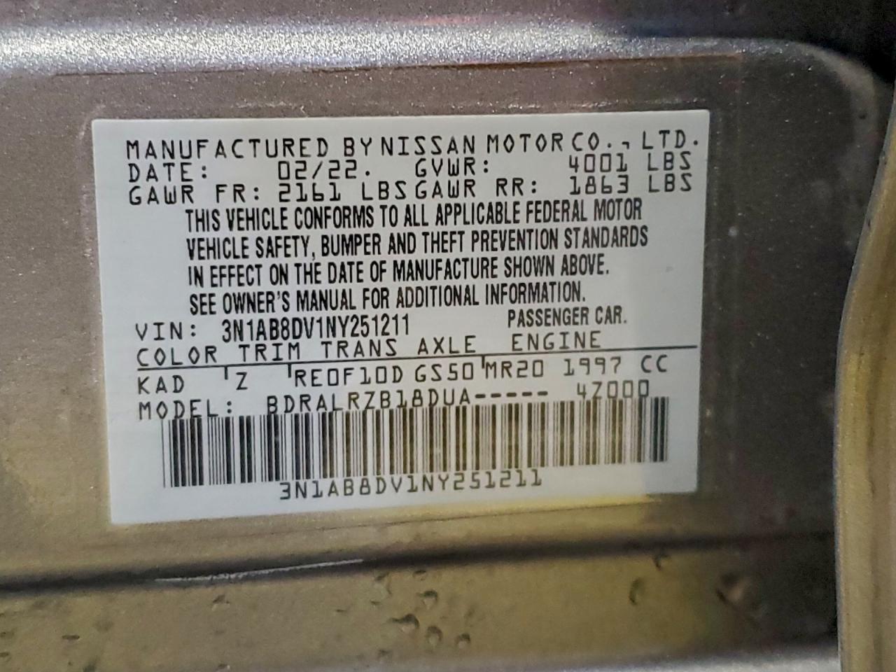 2022 NISSAN SENTRA SR photo 12