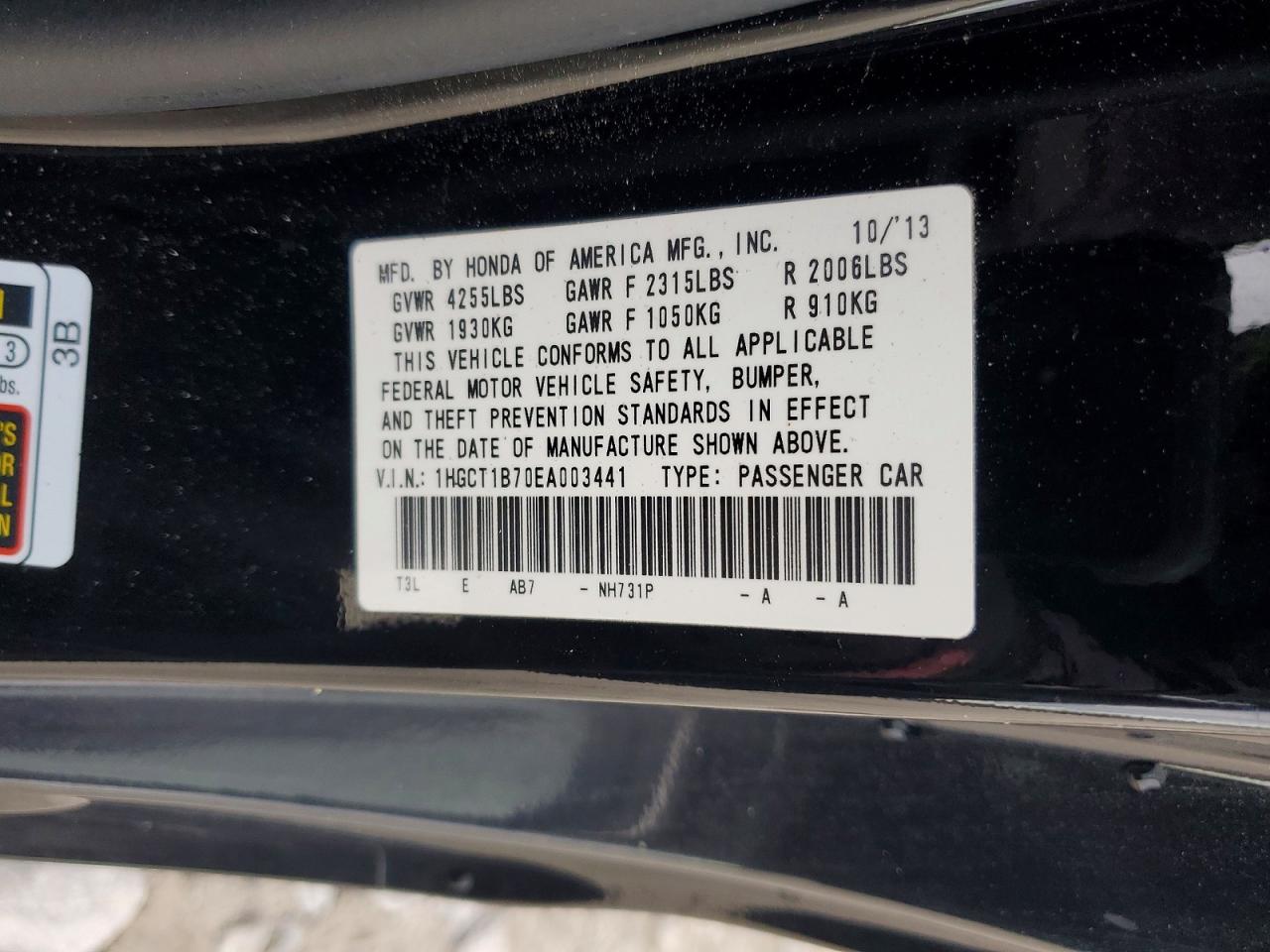 2014 HONDA ACCORD EX photo 23
