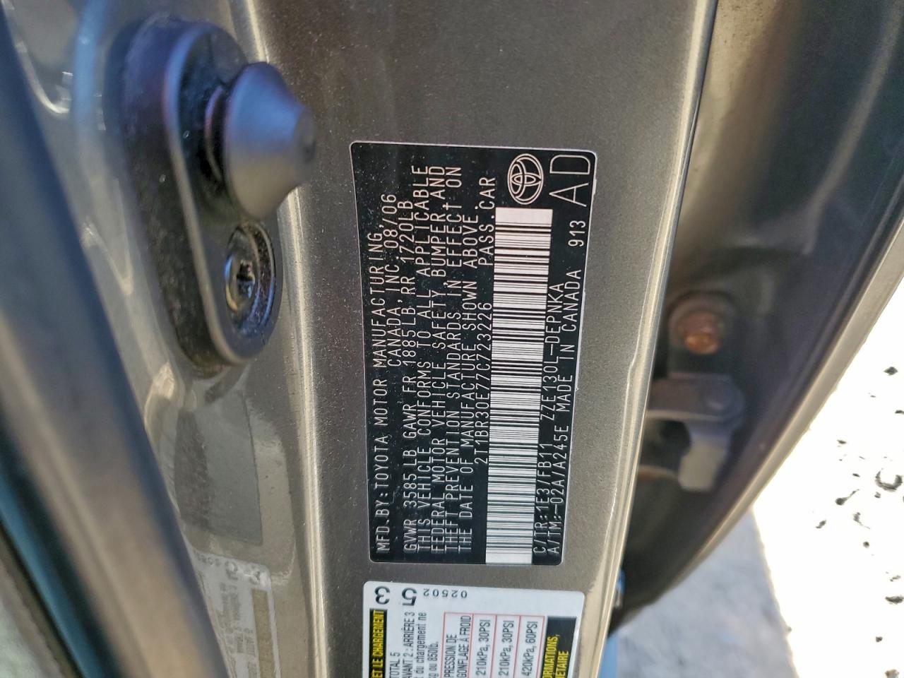 2007 TOYOTA COROLLA CE photo 12