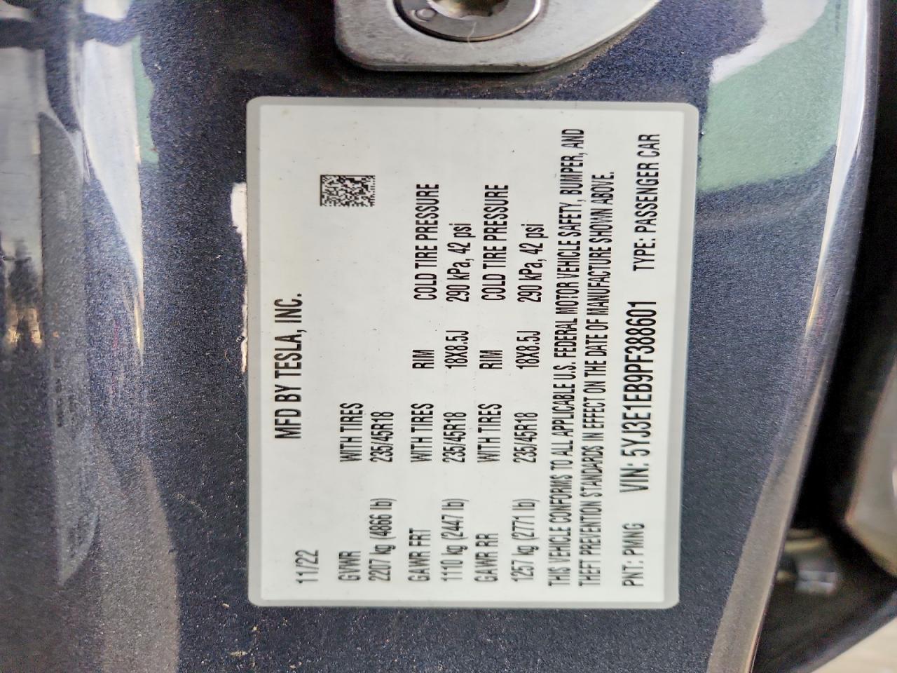 2023 TESLA MODEL 3 photo 13