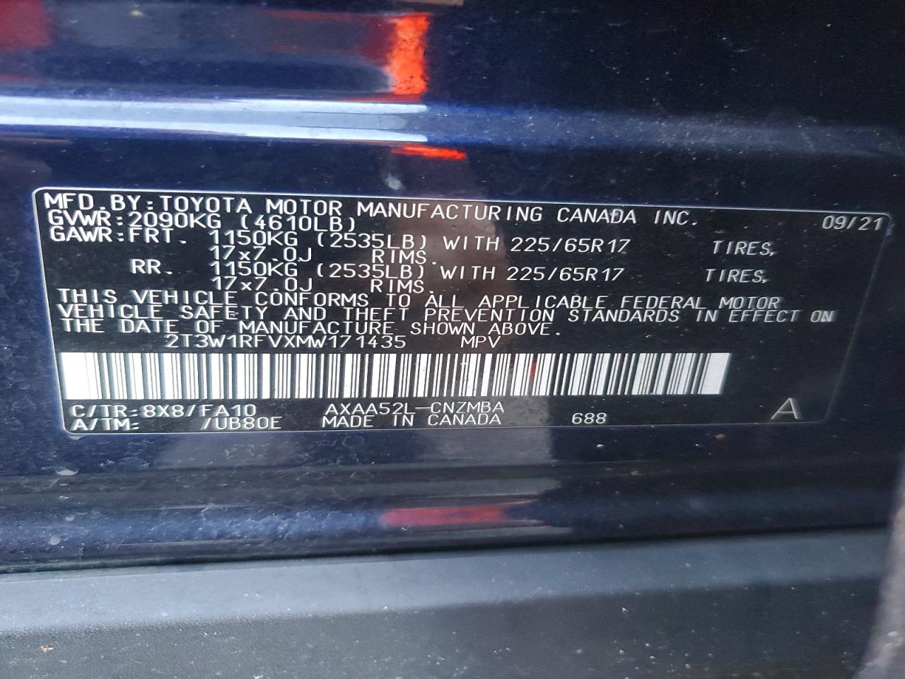 2021 TOYOTA RAV4 XLE photo 13