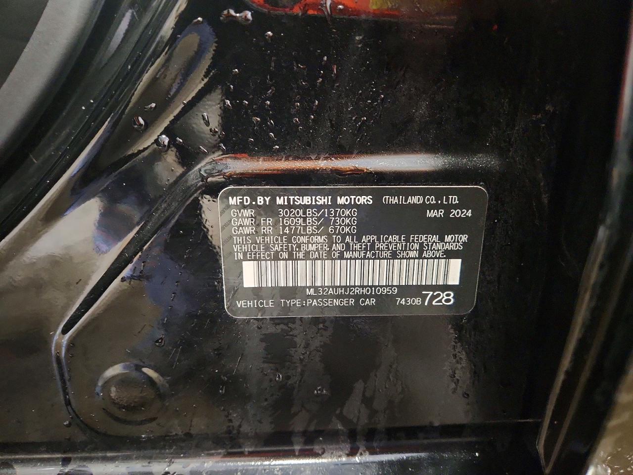 2024 MITSUBISHI MIRAGE ES photo 12