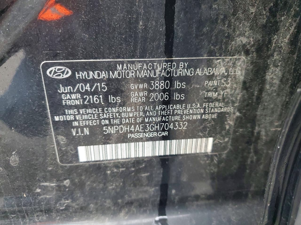2016 HYUNDAI ELANTRA SE photo 12