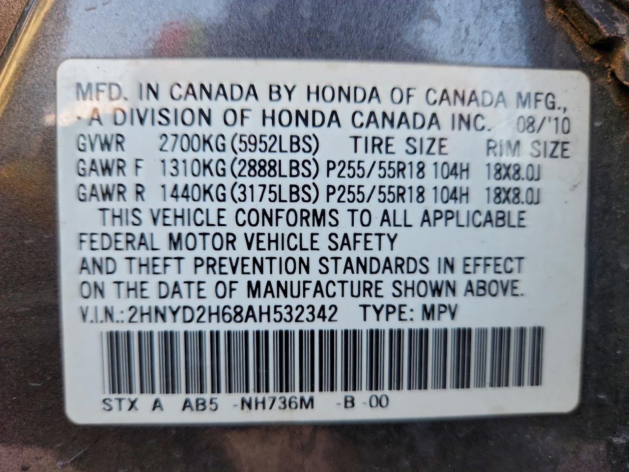 2010 ACURA MDX TECHNOLOGY photo 13