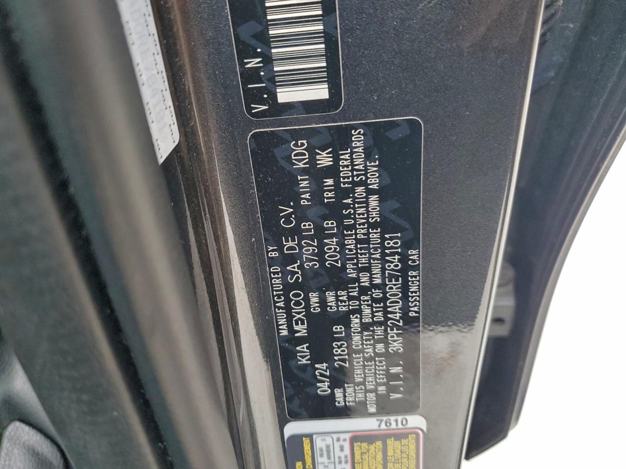 2024 KIA FORTE LX photo 12