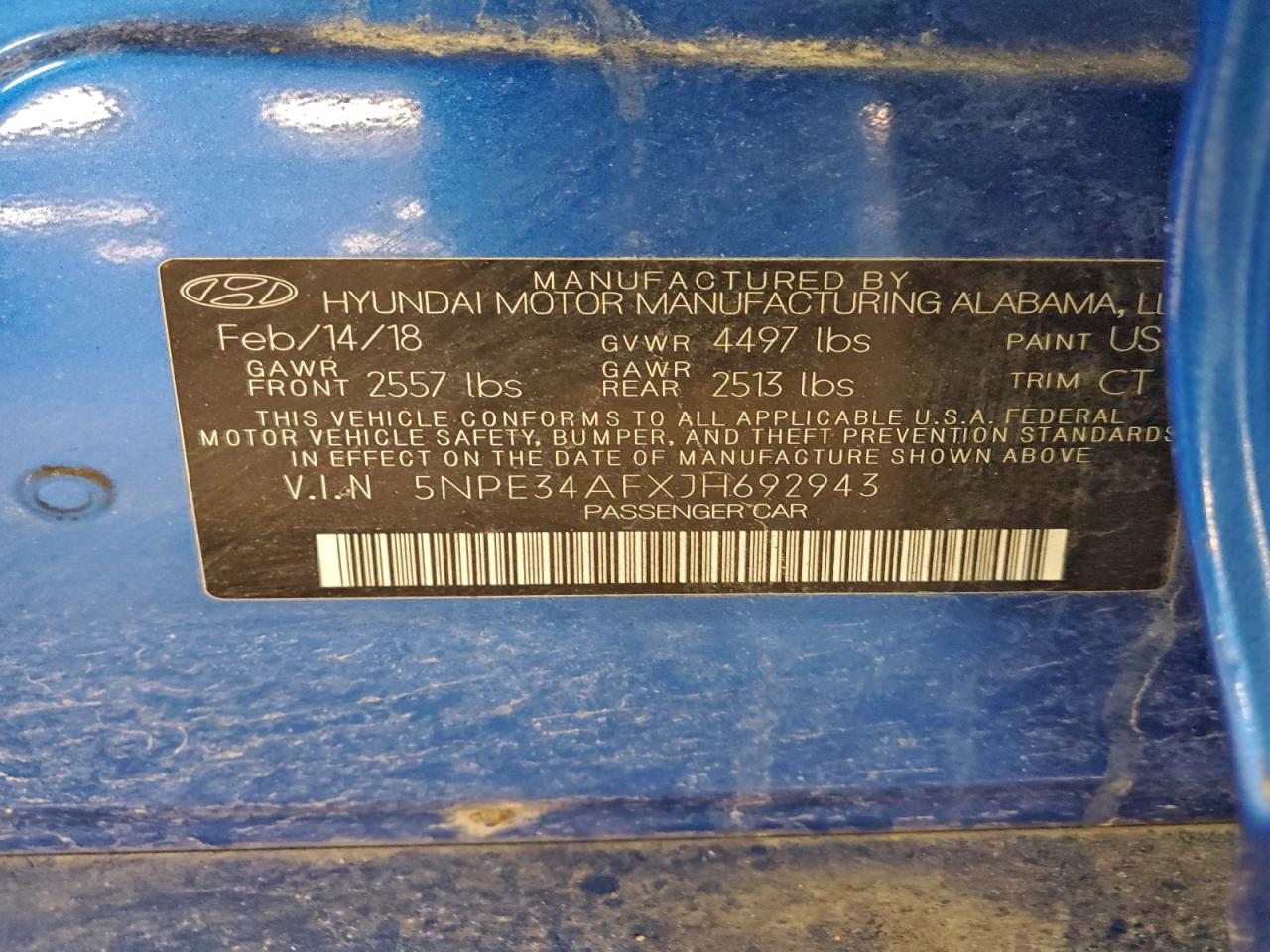2018 HYUNDAI SONATA SPORT photo 12