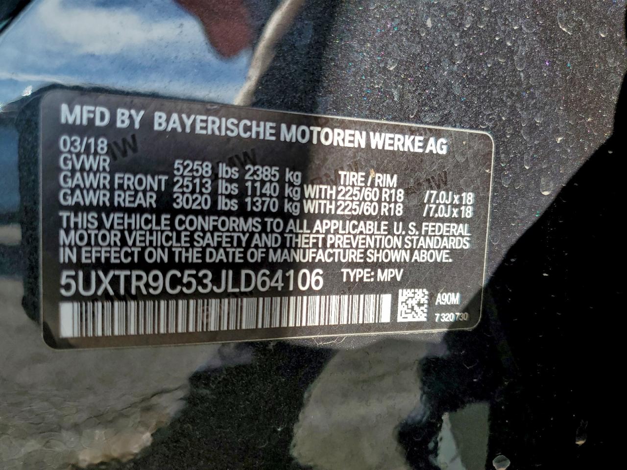 2018 BMW X3 XDRIVE30I photo 13