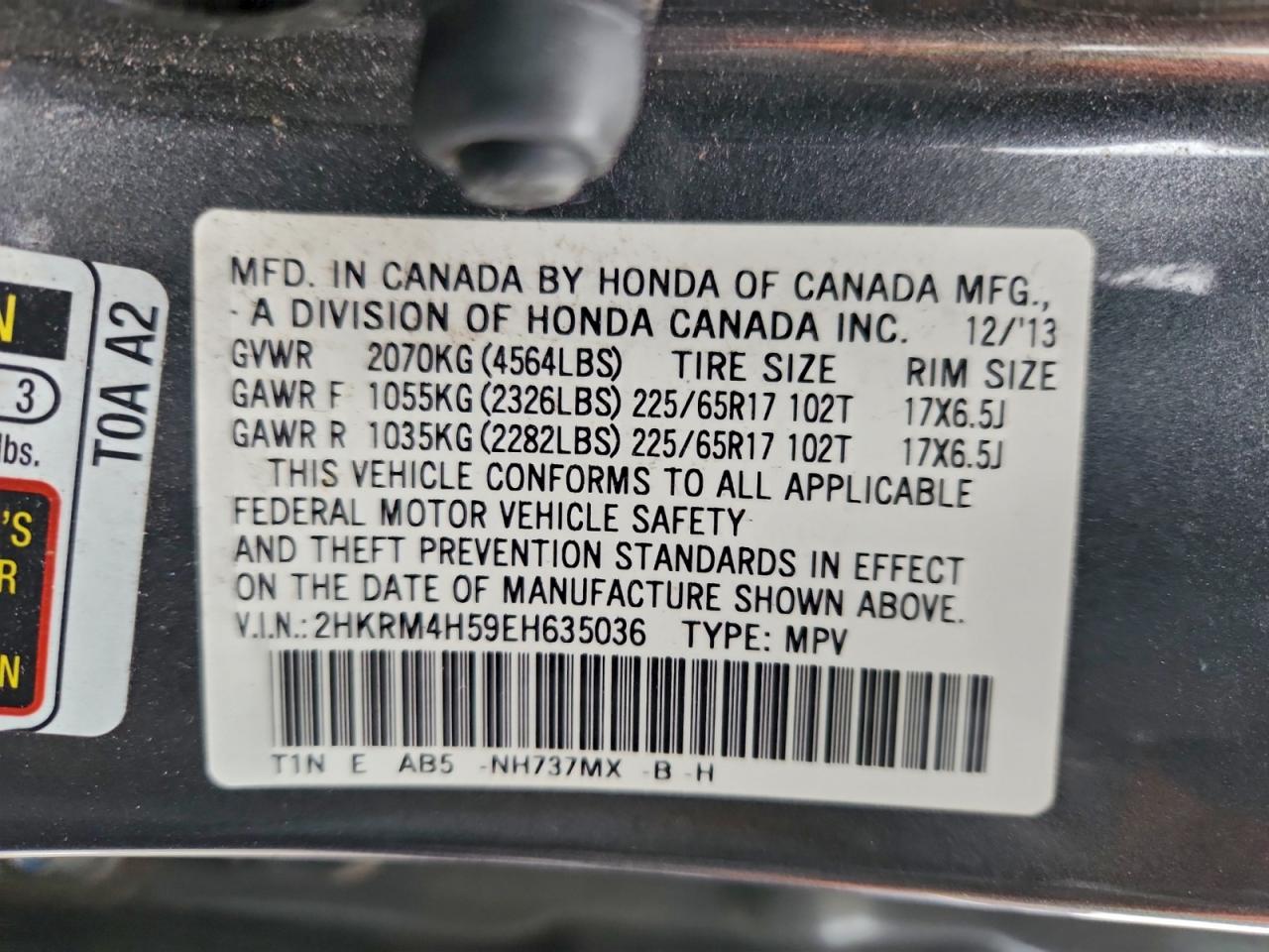 2014 HONDA CR-V EX photo 12