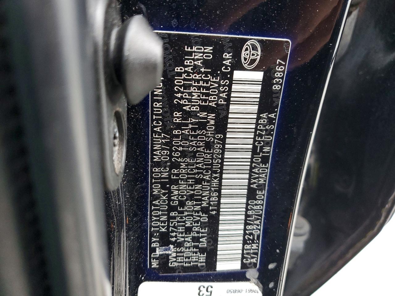 2018 TOYOTA CAMRY XSE photo 12