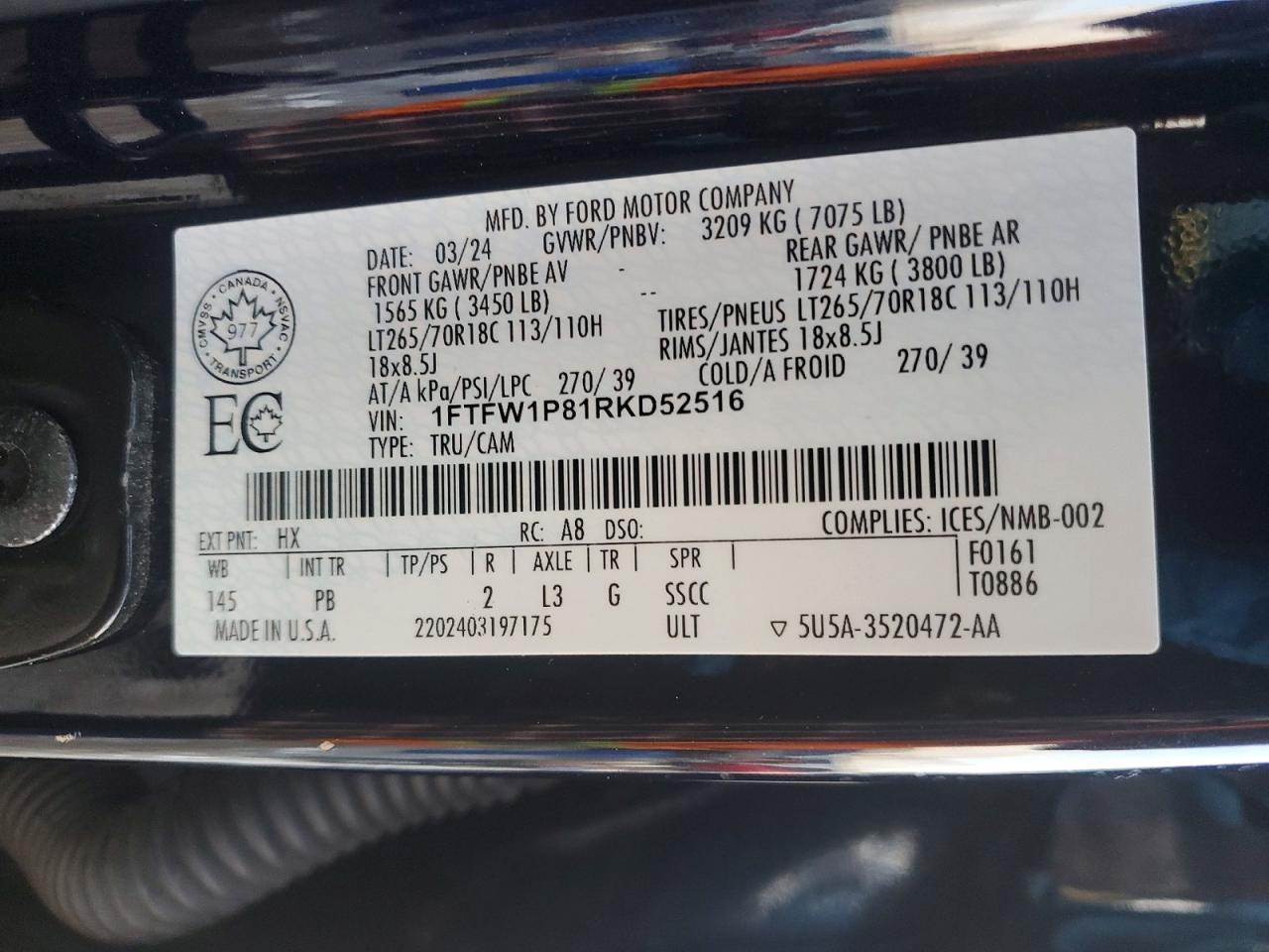 2024 FORD F 150 photo 12