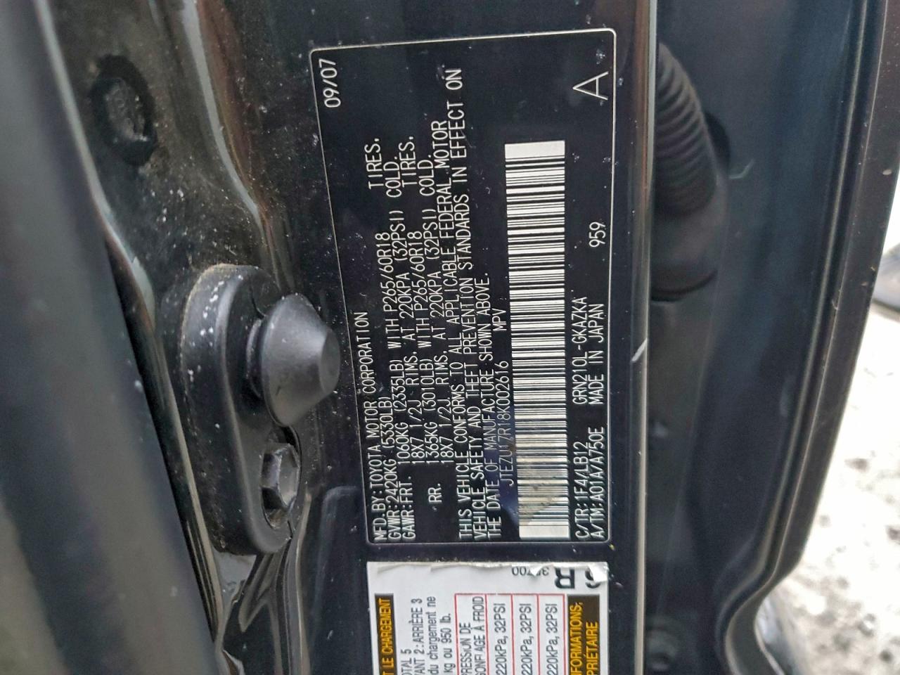 2008 TOYOTA 4RUNNER LIMITED photo 13