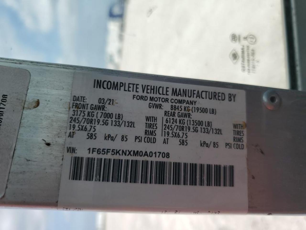 2021 FORD F59 - DELIVERY VAN photo 13