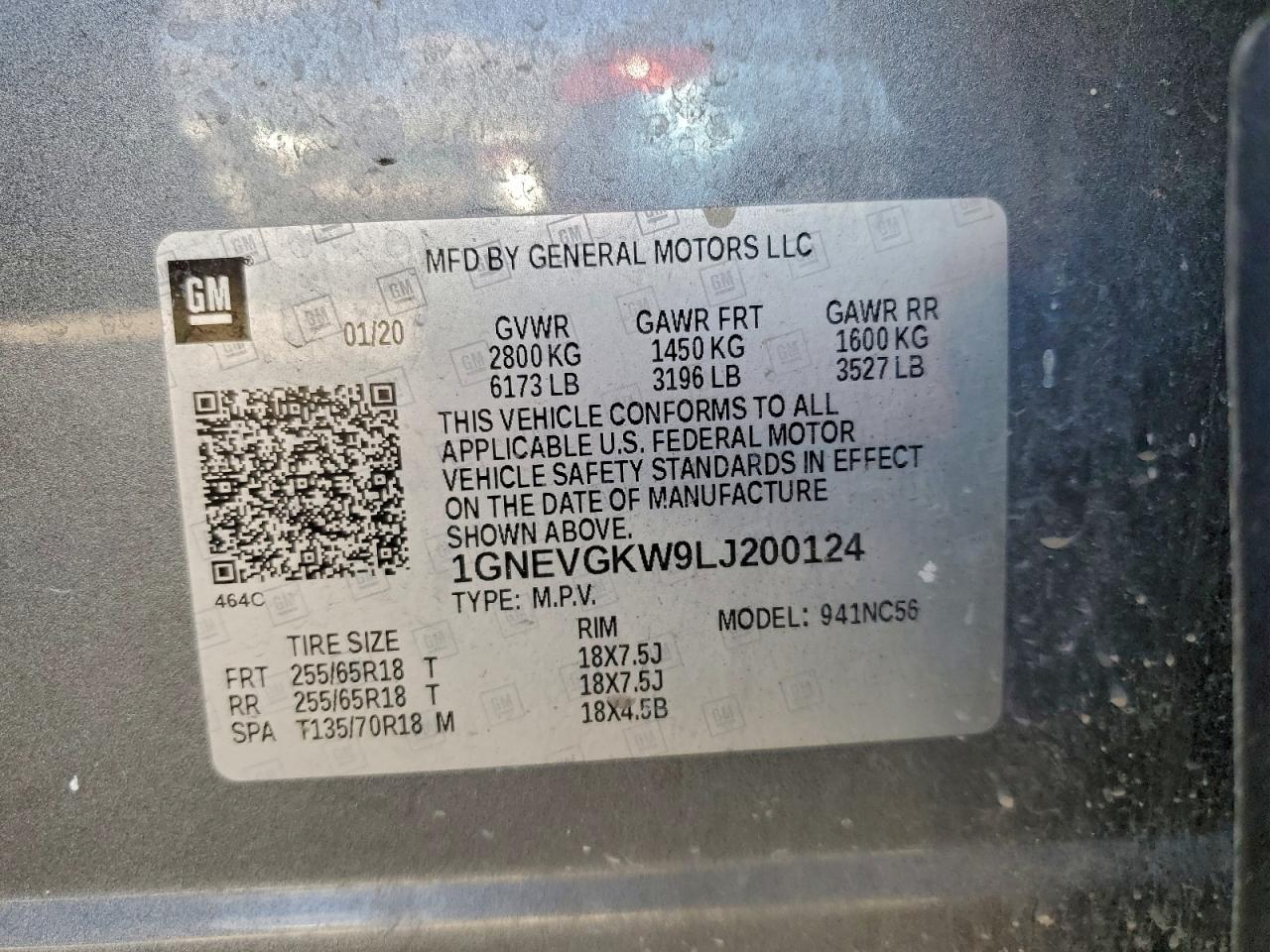 2020 CHEVROLET TRAVERSE LT photo 13